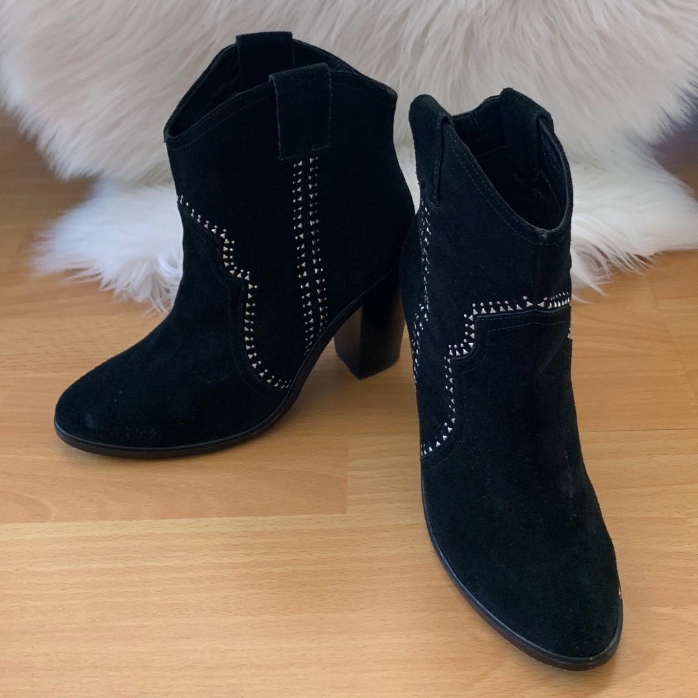 JOIE Monte Ankle Boots- Black Sued Sz 39EU (8.5/9 US)